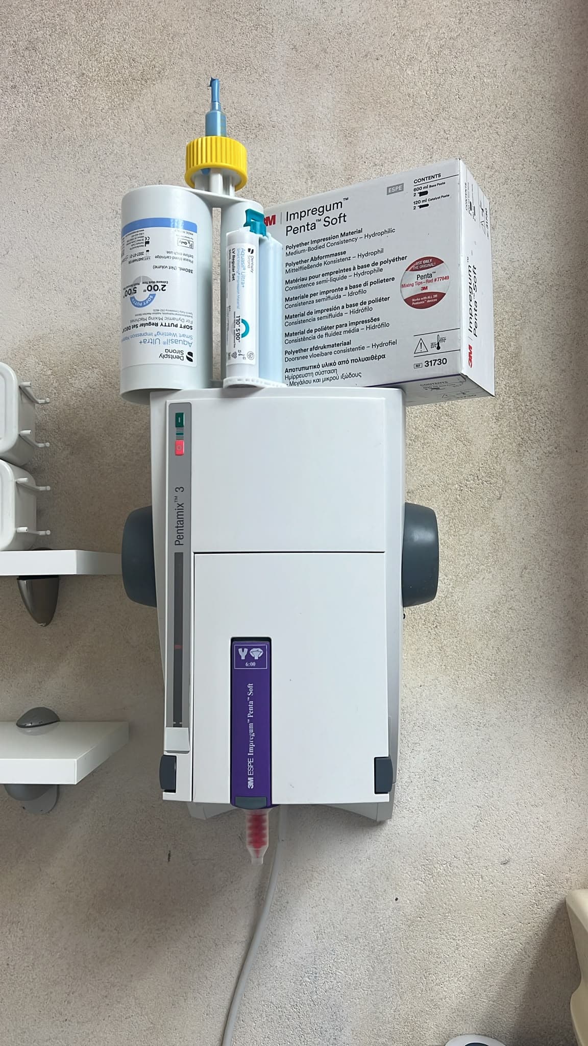 Pentamix avec produits Impregum et Aquasil + embouts